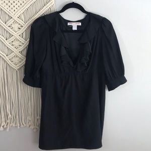 AMANDA UPRICHARD Ruffle front silk tunic/dress M